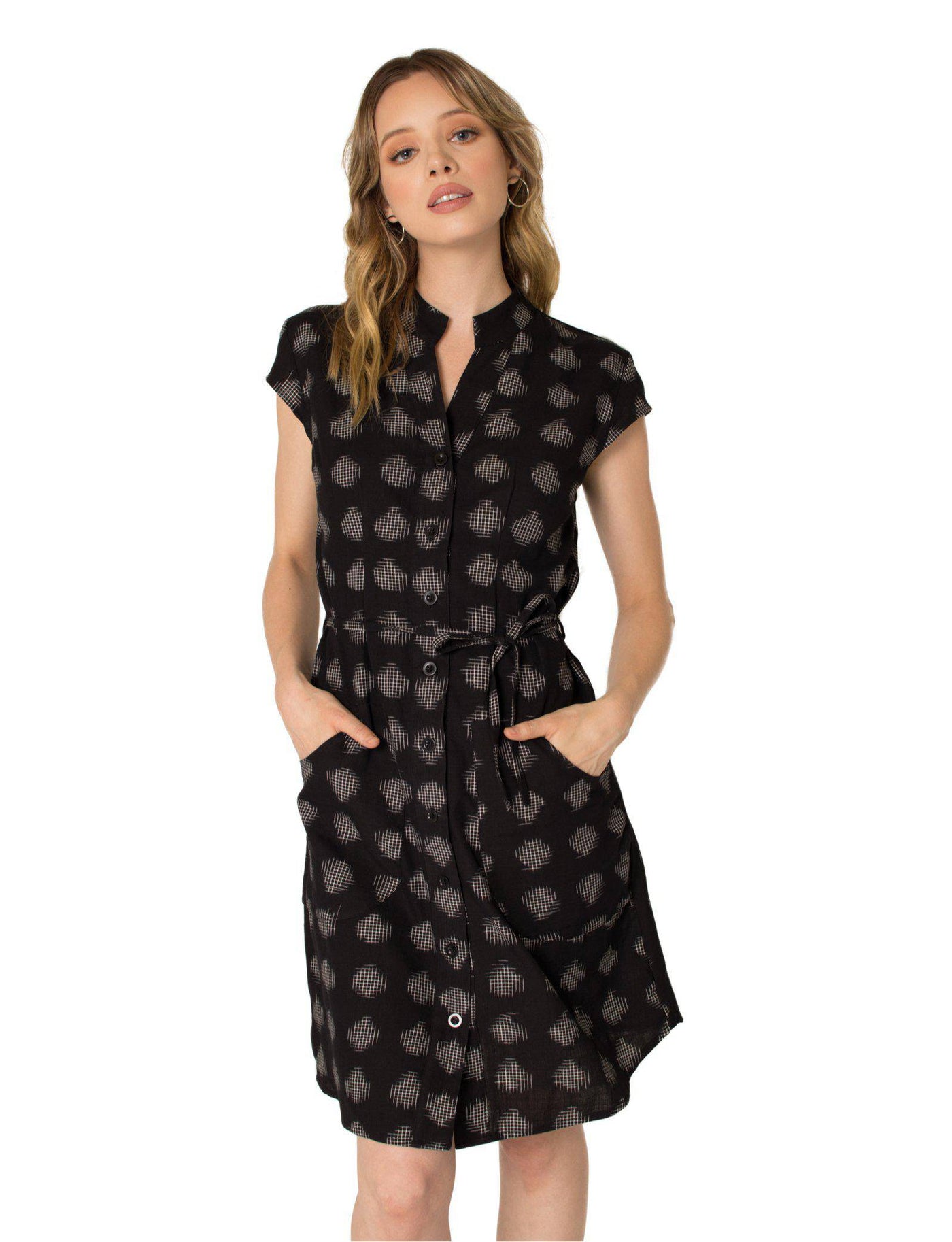 Zoey Button Dress - Just Stuf Store