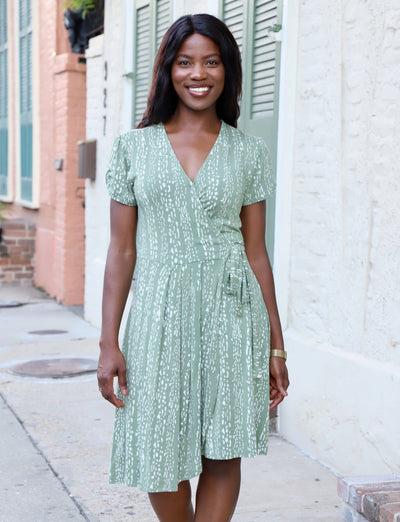 Basil Organic Wrap Dress - Just Stuf Store