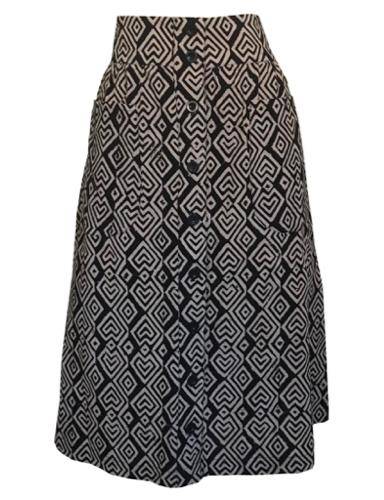 Interlocking Brown Midi Skirt - Just Stuf Store