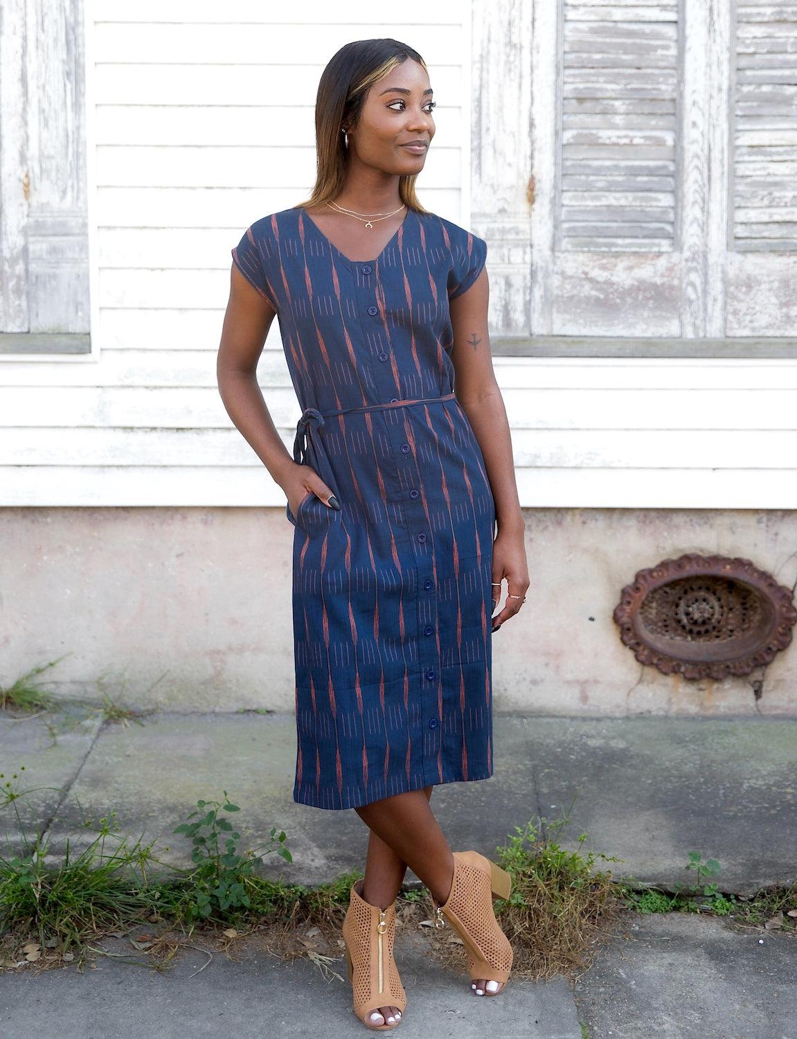 Lerory Button Dress - Just Stuf Store