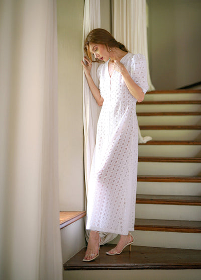 OLYMPIA Embroidered Cotton Dress - Just Stuf Store