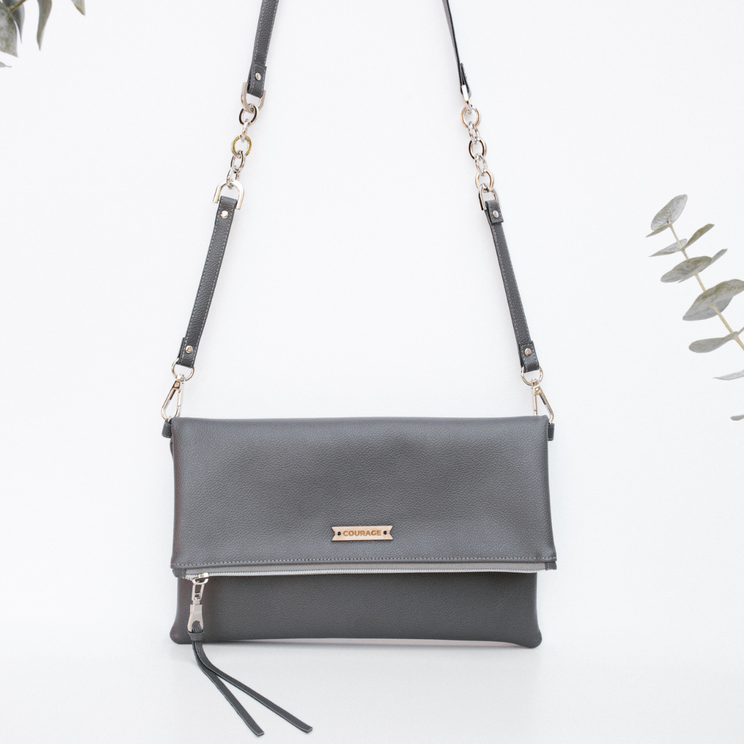 DREAMER foldover bag | CHARCOAL - Just Stuf Store