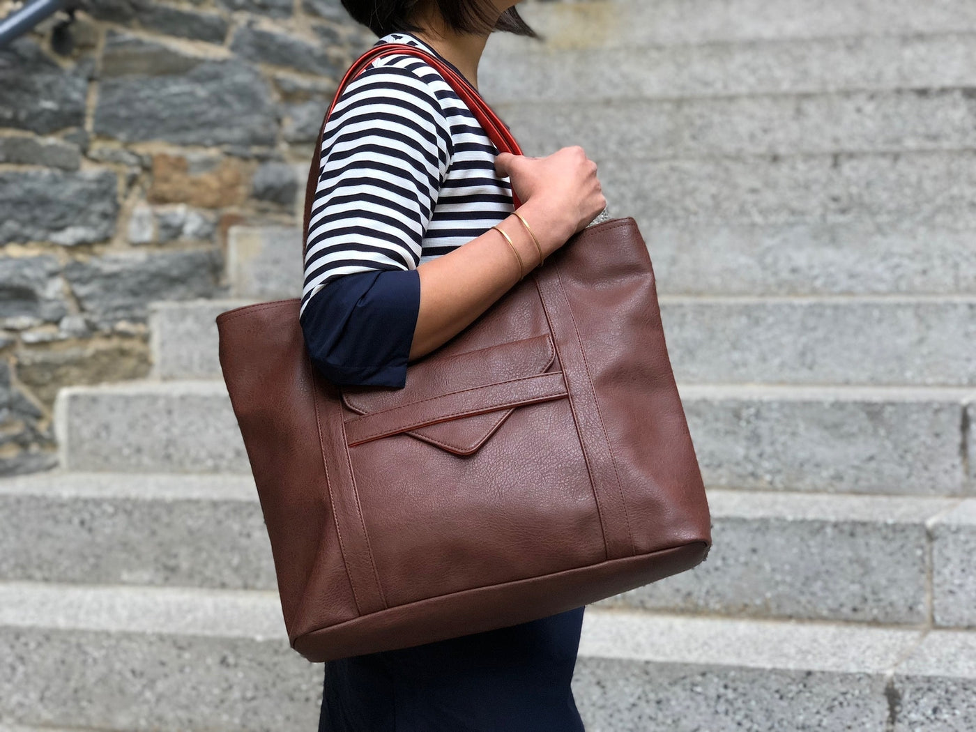 Borough Vegan Leather Tote - Just Stuf Store