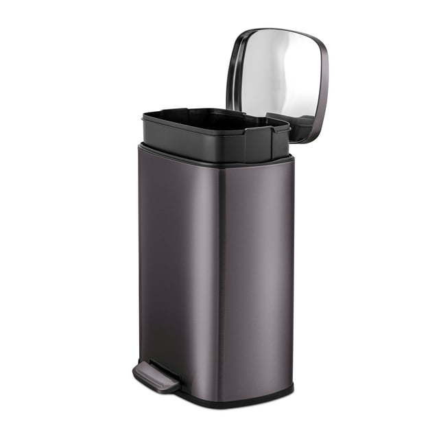 13.2 Gallon Trash Can, Rectangular Step On Kitchen Trash Can - Just Stuf Store